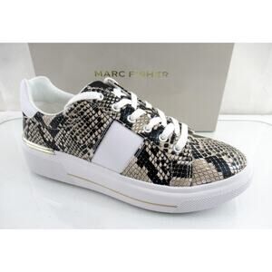 Women's Shoes Marc Fisher Drea Platform Sneakers Lace Up Natural Multi